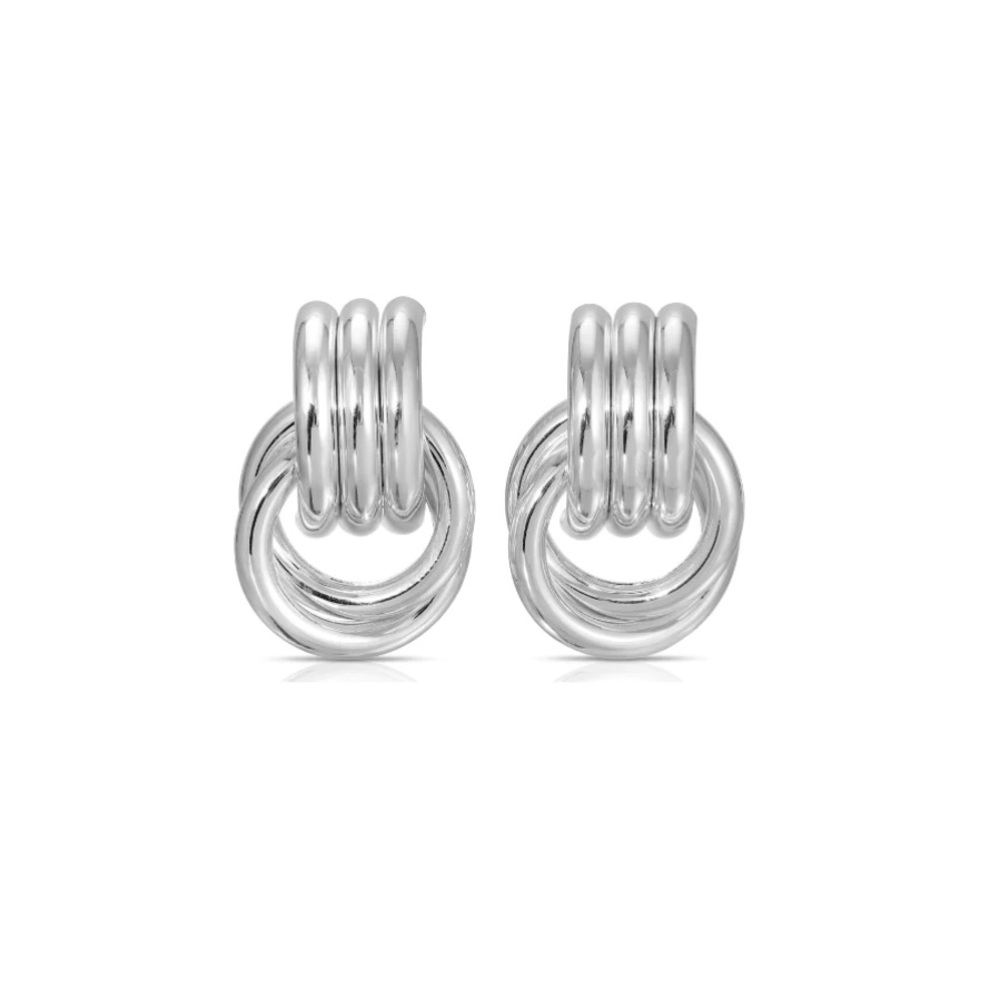 Mini Knot Earrings Silver